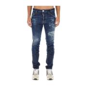 Slim Fit Bomuld Jeans Lavet i Italien