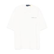 Hvid Logo Print T-shirts og Polos