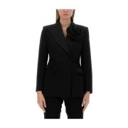 Slim Fit Uld Silke Blazer