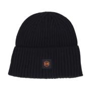 Logo Label Beanie Hat Sort/Orange