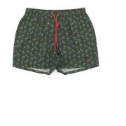 Army Green Palm Tree Badeshorts