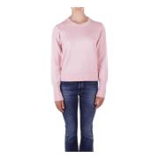 Pink Logo Sweater Silke Uld Blanding