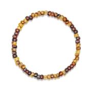 Men's Wristband with Amber Miyuki Beads