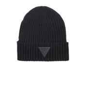 Patch Logo Beanie - Sort Uld