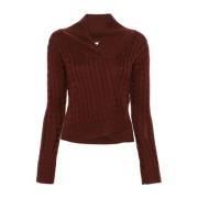 Bordeaux Kryds Hals Jumper