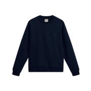 Blå Tech Crewneck Melton Sweater