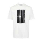 Hvid bomuld jersey T-shirt med Icebergcode print