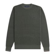 Grøn Waffle Stitch Jumper Top