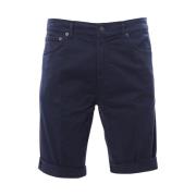 Mørkeblå Stretch Bomuld Bermuda Shorts