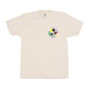 Blomsterprint Klassisk T-shirt Creme