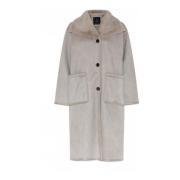 Faux Fur Coat Jakke Stone