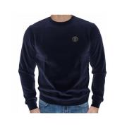 Sporty Bl Sweatshirt med Logo Print