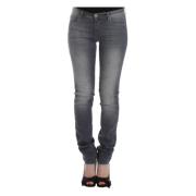 Chic Gray Slim-Fit Skinny Jeans