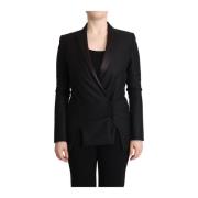 Elegant Sort Dobbelt-Breasted Blazer