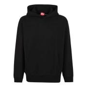 Sort Sweatshirt med Oval D Broderier