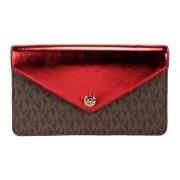 Crimson Small Flap Clutch Crossbody Taske