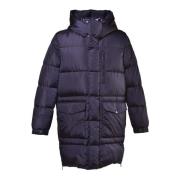 Down jacket in blue nylon