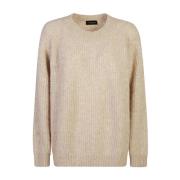 Beige Strikbluse AW24 Kvinder