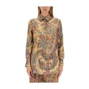 Luksuriøs Paisley Print Silkebluse