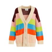 Stribet Pels Cardigan