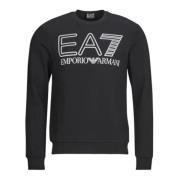 Sort crewneck sweatshirt med frontlogo