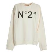 Elegant Crewneck Sweatshirt i Milk