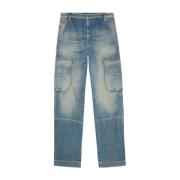 Clear Blue Cargo Jeans