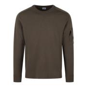 Uld Crewneck Sweater med lynlomme