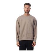 Beige Bomuld Crewneck Sweater