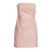 Powder Pink Draperet Mini Kjole AW24