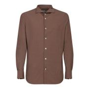 Brun Polo Skjorte Elegant Stil