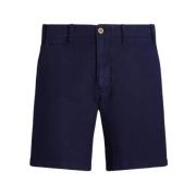 Marineblå Chino Shorts med Logo