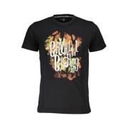 Sort Bomulds T-shirt med Tryk Logo