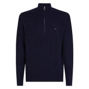 Kabel Lynlås Mock Sweater