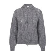 Kid Mohair Silke Bomber Sweater med lynlås