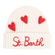 Multifarvet Heart Beanie med Logo Broderier