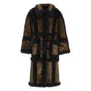 Brun Faux Fur Krave Frakke