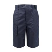 Bomuld Bermuda Shorts med FF Detalje