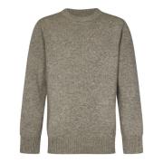 Beige Uld Crewneck Sweater AW24