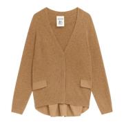 Uldblanding V-hals Cardigan Sweater