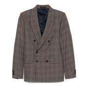 Brunternet uld blazer