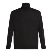 Sort uld turtleneck sweater AW24