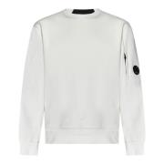 Hvid Sweater med Logo Detalje