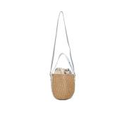 Beige Halm Spandtaske