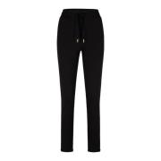 Sort sporty stil leggings med logo detaljer