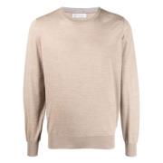 Luksus Uld Cashmere Crew-neck Strikvarer