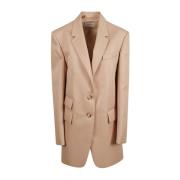 Beige Blazer Hæv Stil Chic Sofistikeret