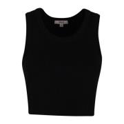 Ribbet tanktop med sporty snit