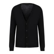 Sort V-hals Cardigan Sweater