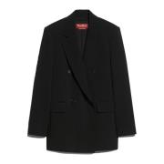 Sort Dobbeltbrystet Cady Blazer